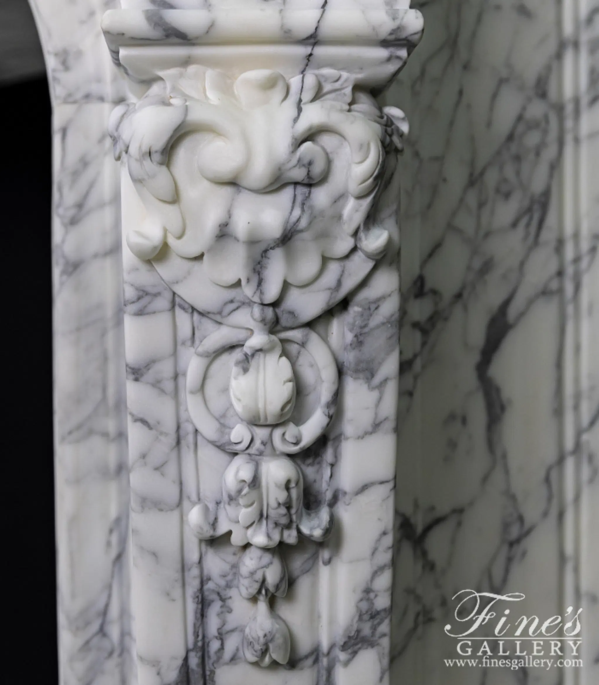 Marble Fireplaces - Rare Louis XV French Itailan Calacatta Marble